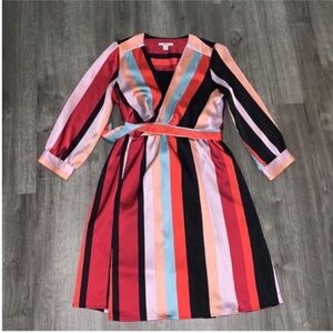 Bar III NWOT Striped Wrap Around Dress